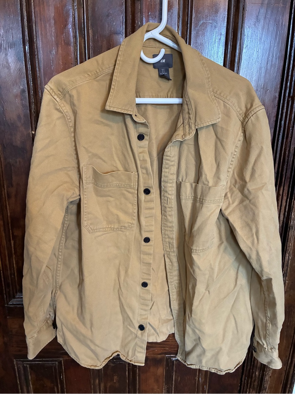 H&M Men's Caramel Tan Lightweight Shirt Jacket
